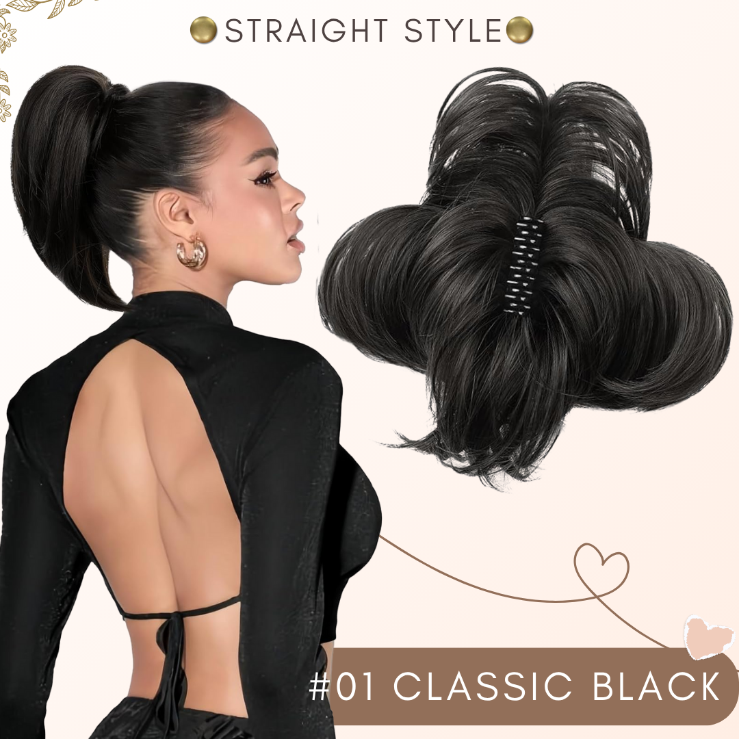 Flysmus® Short Ponytail Hair Extension Claw Clip