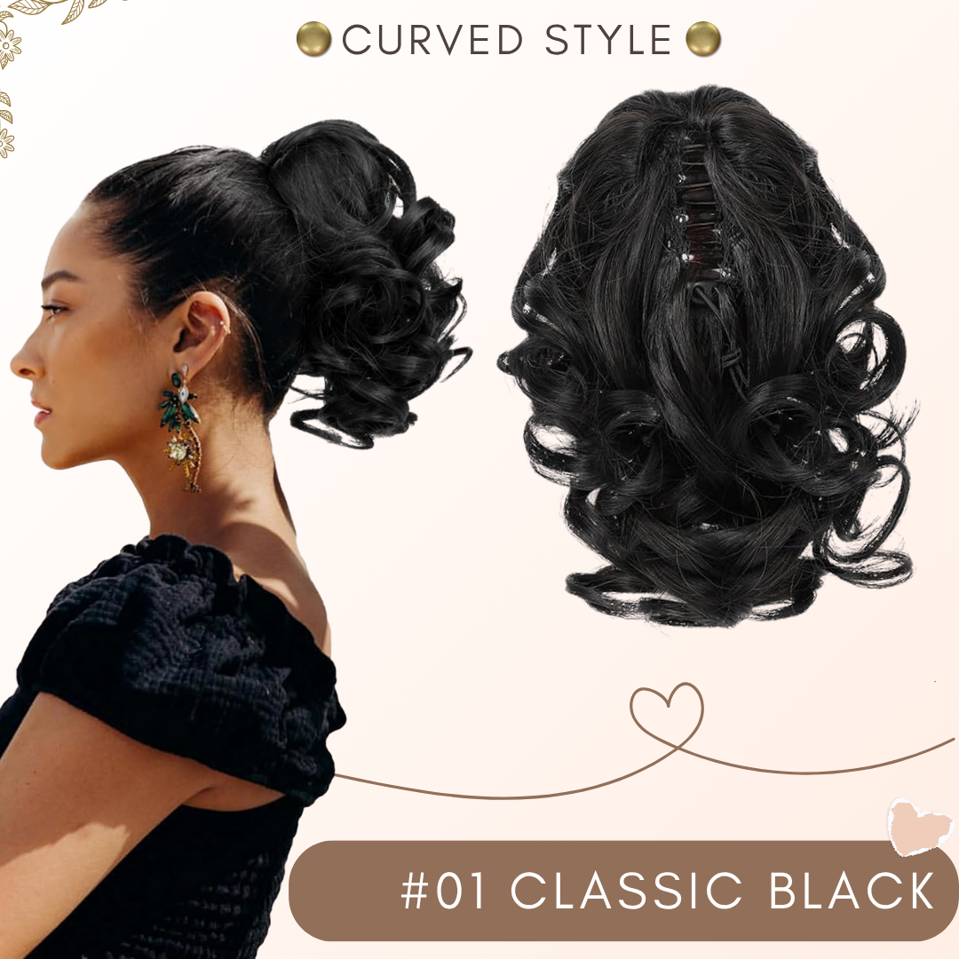Flysmus® Short Ponytail Hair Extension Claw Clip