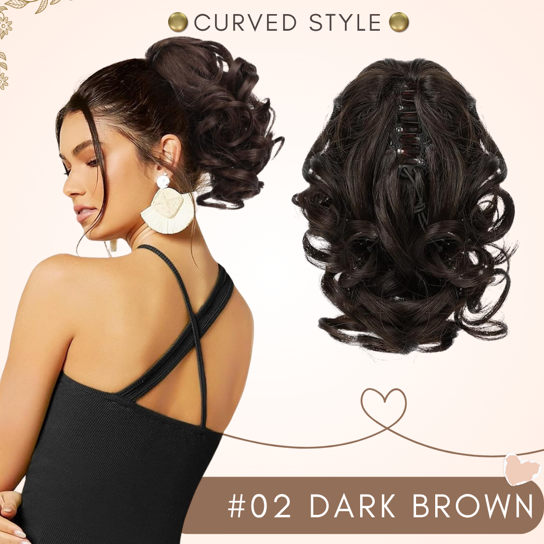 Flysmus® Short Ponytail Hair Extension Claw Clip