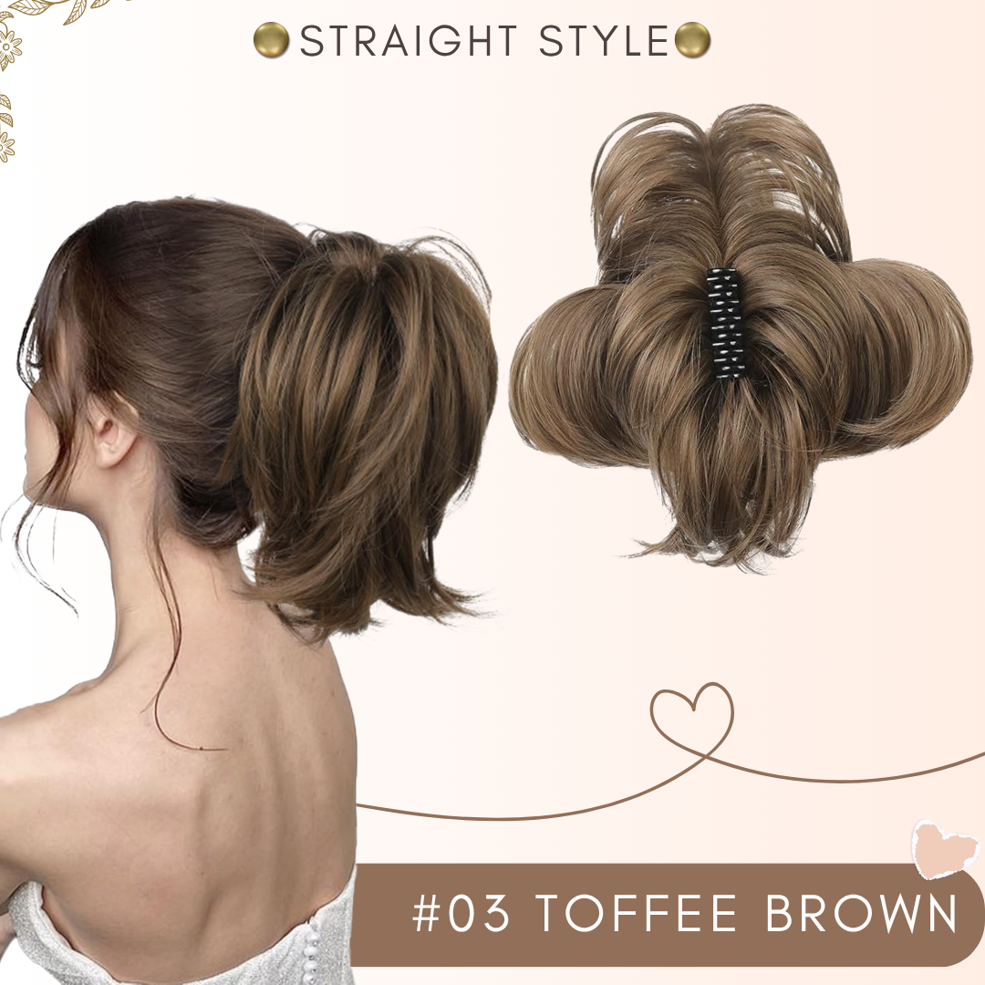 Flysmus® Short Ponytail Hair Extension Claw Clip