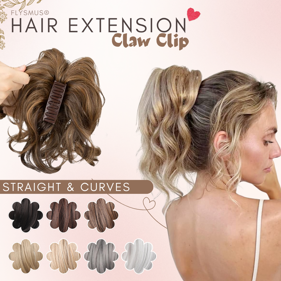 Flysmus® Short Ponytail Hair Extension Claw Clip